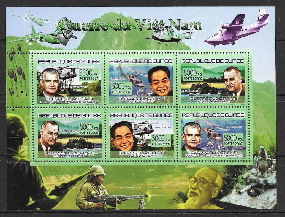 Guinea 2007 Guerra de Vietnam S/S U/M (H164) Foto 1 de 1