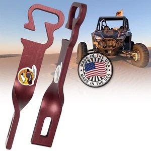 Polaris UTV Door Latches Opens Door 3.5" for Increased Air Circulation RED - Picture 1 of 7