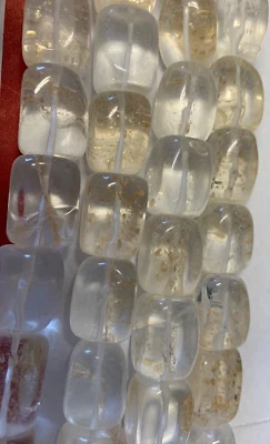 Cuentas rectangulares de cristal de cuarzo 14x18 mm 1 filamento 20 cuentas Foto 1 de 4