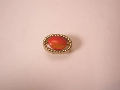 Red Oval Cabochon Quality Vintage SWANK Tie Tack Lapel Pin q53 - Image 1 of 4