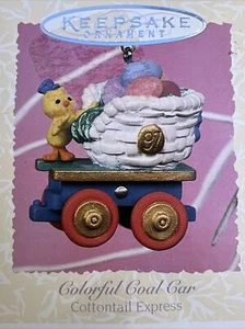 Hallmark 1997 Cottontail Express Train #2 Coal Car Keepsake Easter Ornament - Picture 1 of 7