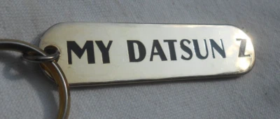 Vintage 1983 My Datsun Z Gold Tone 4" Metal Key Chain Ring USA Made - Image 1 of 4