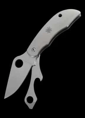 Cuchillo Plegable Spyderco ClipiTool 8Cr13MoV Hoja de Acero Inoxidable Mango Grabado Foto 1 de 4