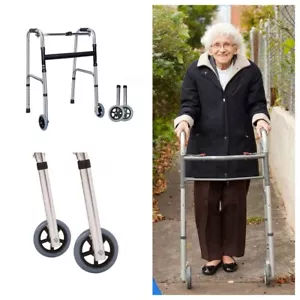 Rollator Gehgestell Gehhilfe kompakt Leichtgewicht faltbar mit 4 Räder Gehstock - Bild 1 von 14