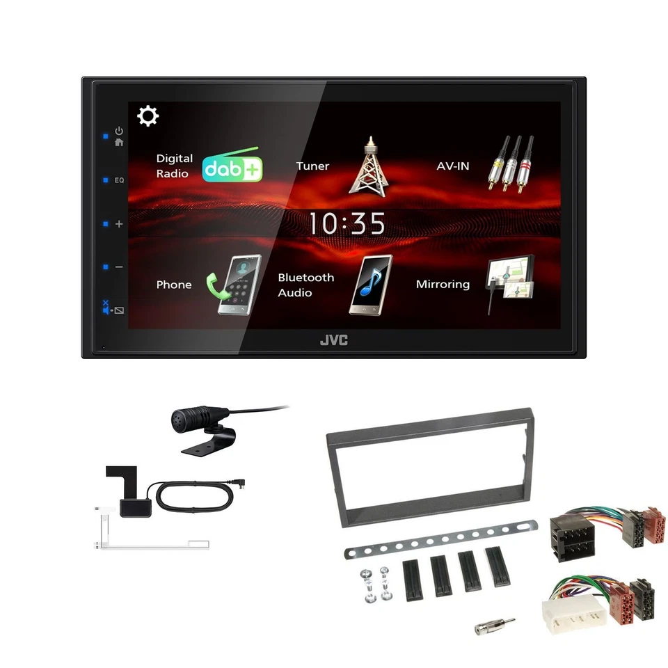 JVC KW-M180DBT 2DIN DAB+ Autoradio für Ssangyong Kyron ab 2005 Radiovorbereitung - Bild 1 von 4
