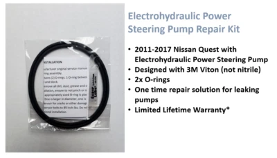 Kit de reparación de junta tórica bomba de dirección asistida EHPS 2011-2017 - ¡Actualizado! Foto 1 de 3