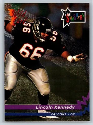1993 Wild Card Lincoln Kennedy Rookie Stat Smashers Rookies Falcons RC #SS-24 - Image 1 of 2