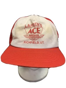 Rare Vintage Larsen Ace Hardware Richfield, UT. Trucker Snapback Hat. - Picture 1 of 9