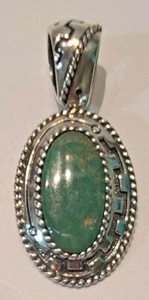 Vintage Sothwestern RELIOS Carolyn Pollack Sterling Turquoise? Pendant  - Picture 1 of 6