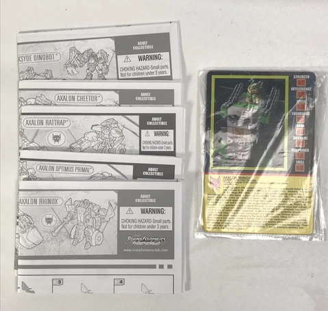 Transformers Timelines Botcon 2006 Dawn of Future's Past 5 Cards and Instruction Cover