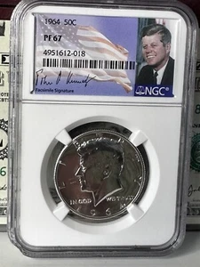 1964- Silver Half Dollar PF 67 By NGC - Picture 1 of 2