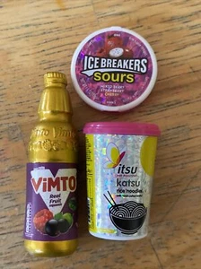 Mini Brands Metallic Rare Ice Breakers Sours Itsu Katsu Gold Vimto Set of 3 - Picture 1 of 6