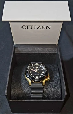 Relógio masculino Citizen Promaster E168-S126703 data mergulhadores 200m Eco Drive solar autêntico - Imagem 1 de 4