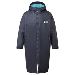 Gill Aqua Parka Unisex Oversized Jacket, Navy, Small - Picture 1 of 3