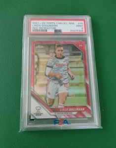 2021-22 Topps Chrome UWCL Linda Dallmann Red Refractor /5 PSA 9 - Picture 1 of 2