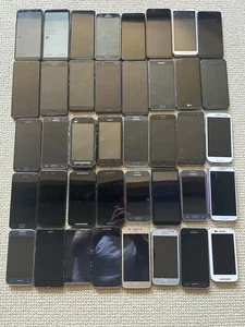Job Lot Mix 40 x Samsung And Android UNTESTED Power Up Smartphones - Photo 1/9