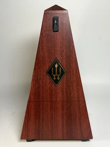 Vintage Wittner Metronom West Germany Faux Mahagoni Holzmaserung Oberfläche zum Aufziehen  - Bild 1 von 11