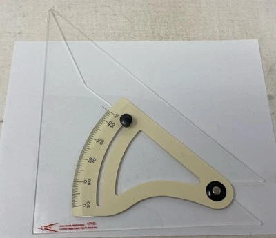 VINTAGE PRECISION LONG ADJUSTABLE DRAFTING TRIANGLE CHARRETTE TECHNICO 4710 USA - Image 1 of 4