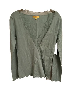 NWT Size Large Catherine Malandrino Blouse Green Lace Retail $195 - Picture 1 of 6