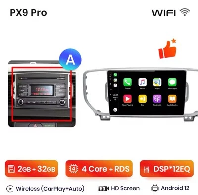 Autoradio Kia Sportage 2016-2021 WIFI 2G+32GB Android 13 CarPlay-AndroidAuto. - Immagine 1 di 4