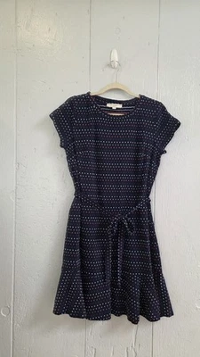 LOFT Mujer Vestido Talla Grande Lunares Algodón Informal Americana Camiseta Volantes Foto 1 de 4