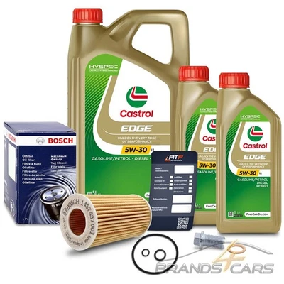 BOSCH ÖLFILTER+7L CASTROL EDGE 5W-30 LL FÜR MERCEDES W202 C 200 220 CDI - Bild 1 von 4