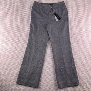 NWT Talbots Dress Pants Womens 6P Petite Gray Wool Blend Career Lined Side Zip - Picture 1 of 17