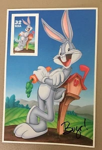BUGS BUNNY USPS SAMMLER STEMPEL AUF KARTE---UNBENUTZT - Bild 1 von 2