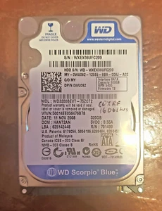 WD Blue WD3200BEVT 320 GB, interno, 5400 RPM, disco rigido 2,5", archiviazione, così com'è - Foto 1 di 3