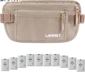 Money Belt for Travel Women and Men Slim Hidden Travel Wallet with RFID Blocking - Picture 1 of 7