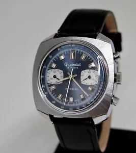 Chronograph Gigandet, Valjoux 7733, hand winding fully serviced, vintage, 70's - Picture 1 of 15