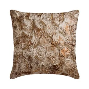 Decorative Throw Pillow Cover Copper 16"x16", Square Silk - Burnished Glow - Picture 1 of 3