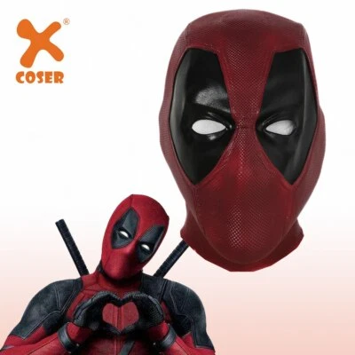Xcoser Deadpool Cosplay Mask Latex Full Face Superhero Cosplay Prop Halloween - Image 1 of 4