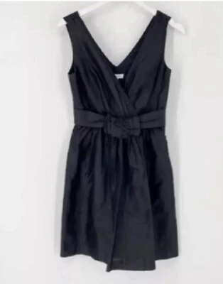 White House Black Market 100% 真丝无袖女巫修身喇叭裙 — 第 1/4 张图片