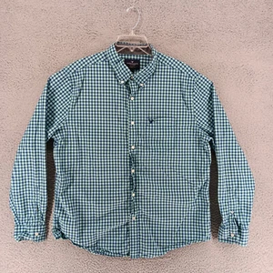 American Eagle Shirt Mens XL Blue/Green Long Sleeve Button Down Shirt - Picture 1 of 11