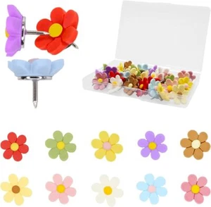 30Pcs Push Pins Thumb Tacks Decor for Cork Board Bulletin Board Photos Wall Maps - Picture 1 of 18