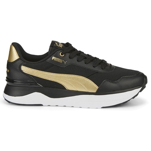 Scarpe casual Puma R78 Voyage stringate invecchiate donna nere oro sneakers 386
