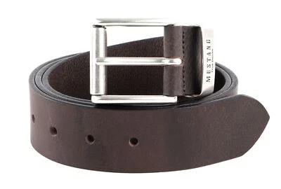 MUSTANG cinturón Leather Belt 40mm W115 Darkbrown - Imagen 1 de 2