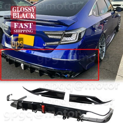 For Honda Accord 10th Gen 18-20 Yofer V2 Rear Bumper Diffuser+Corner Apron Spats - Image 1 of 4