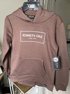 Kenneth Cole Boy’s 2 Piece Set Brown Hoodie & Shorts Size 6 NWT - Picture 1 of 15