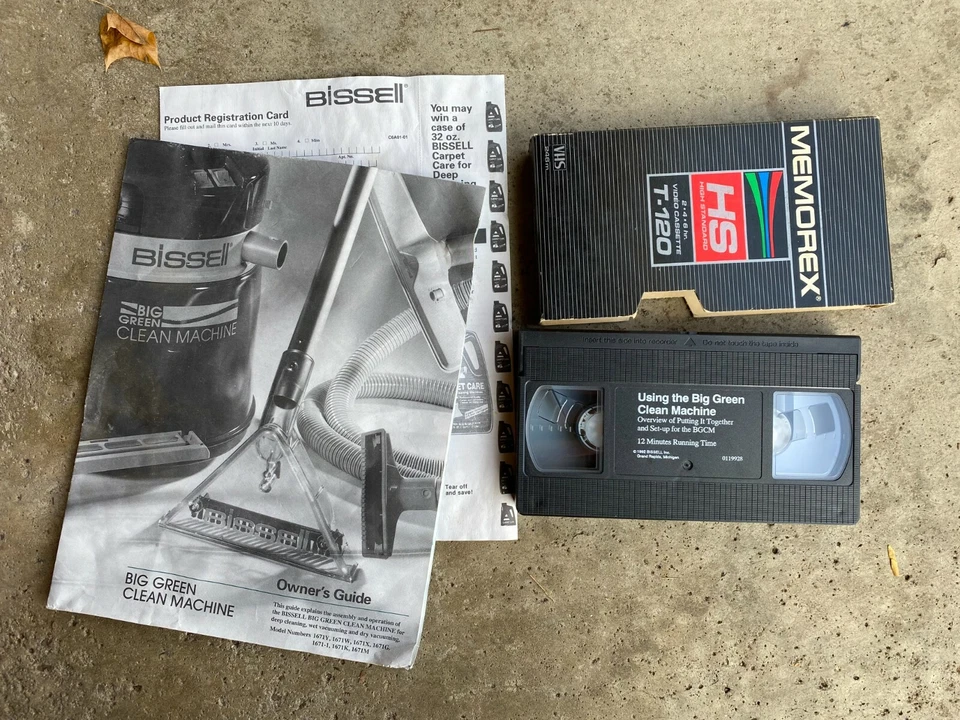 Máquina limpia Bissell Big Green video VHS MANUAL E INSTRUCCIONAL 1671 Y,X,W,G Foto 1 de 1