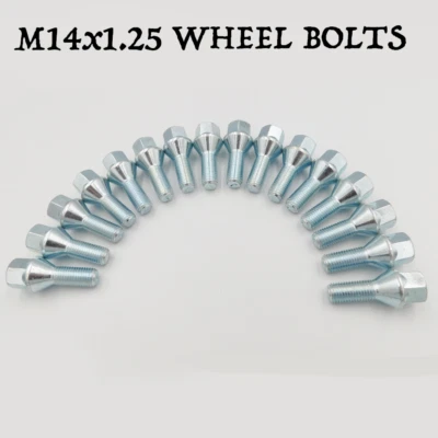 Pernos de rueda M14x1,25, 27 mm (cromo) x 16 para BMW X6 - E71 E72 F16 G06 Foto 1 de 4