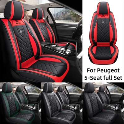 Juego completo de 5 asientos de cuero PU para Peugeot 208 2008 207 206 308 301 RCZ Foto 1 de 4