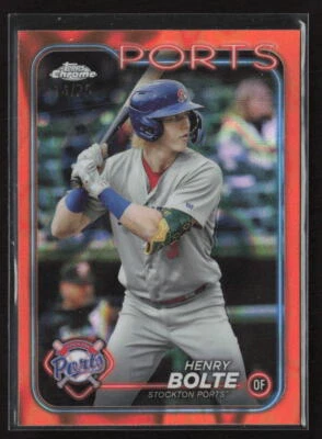 2024 Topps Pro Debut #PDC-69 Henry Bolte Chrome Orange Refractor /25 - Image 1 of 2
