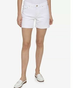 Cuffed 9” Bermuda Denim Shorts White 