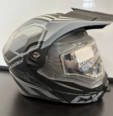 NEW OEM CASTLE X EXO-CX950 SIEGE MODULAR DUAL SPORT HELMET BLK/GRY SM - 45-29762 - Image 1 of 4