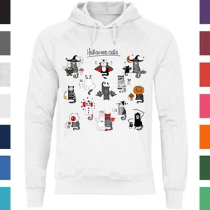 Halloween Cats Dueño de gatos Amante de los gatos Gato Hombre Sudadera con capucha - Imagen 1 de 15