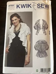 Kwik Sew 3781 Misses Ruffle Bolero Giacca Peplum Back XS-XL Senza Taglia - Foto 1 di 5