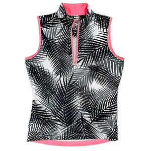 Tail Activewear Polo Golf Tennis Tropical Top Sleeveless 3/4 Zip Shirt Sz XS - Picture 1 of 9