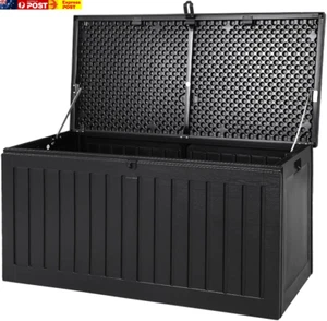 Outdoor Storage Box Container Cabinet Bench, 270L Large Lockable Tool Toy Deck B - Picture 1 of 8